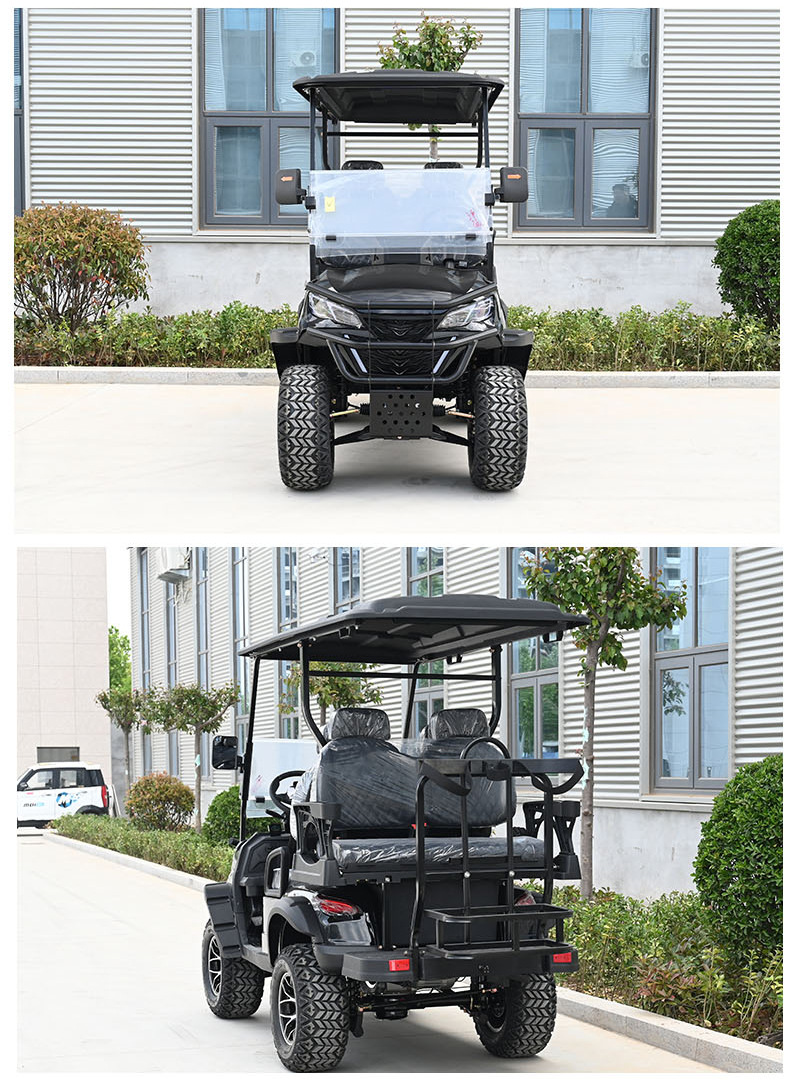 Electric Golf Cart 4-Seater Sightseeing Car for Tourist Areas, Resort Parks, Hotels, and Golf Courses