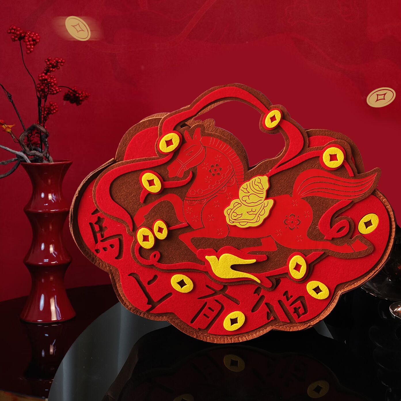 2026 Year of the Horse New Year Cookie Packaging Box Candy Baking Snowflake Crispy Spring Festival New Year Nuts Portable Gift Bag