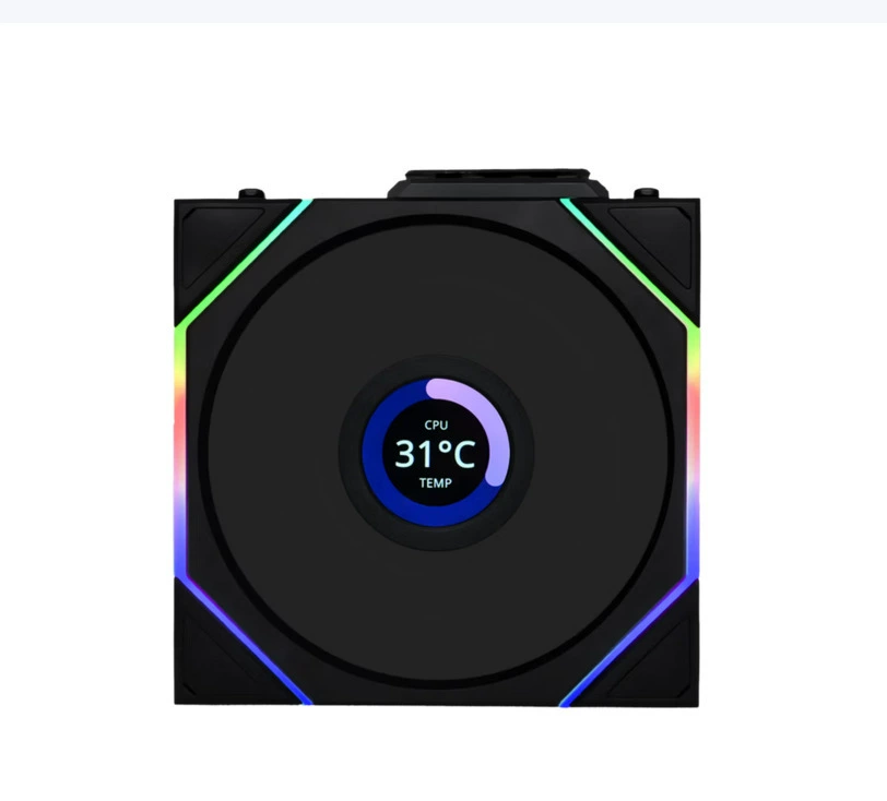 LIANLI Lianli Building Block Fan Fourth Generation LCD Wireless Version Positive Leaf Single Black/Requires Controller