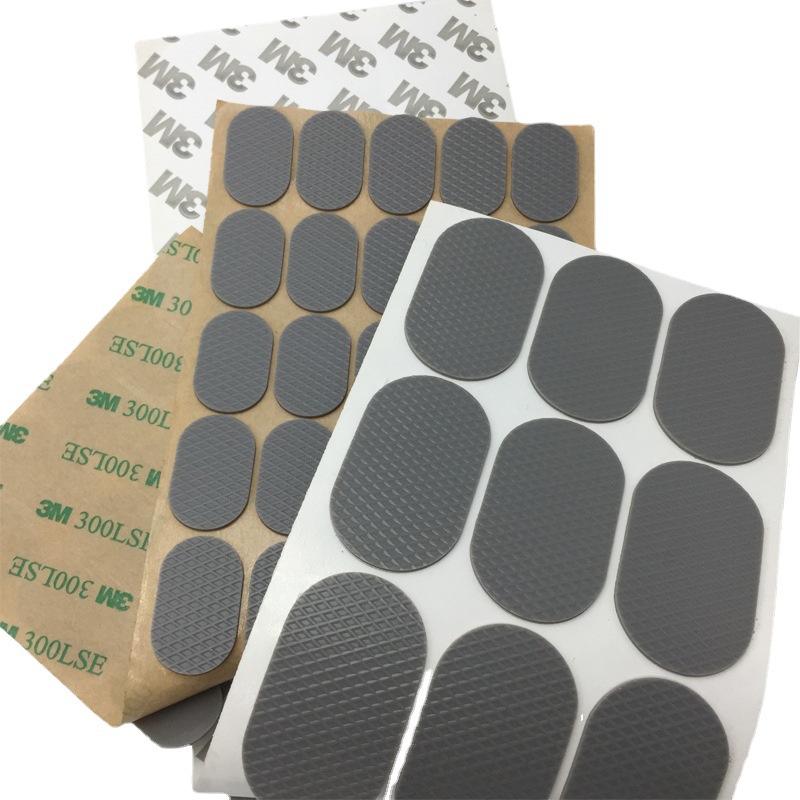 Fábrica negro junta de silicona patrón de malla autoadhesiva antideslizante sellado de goma antideslizante almohadilla del pie junta de goma