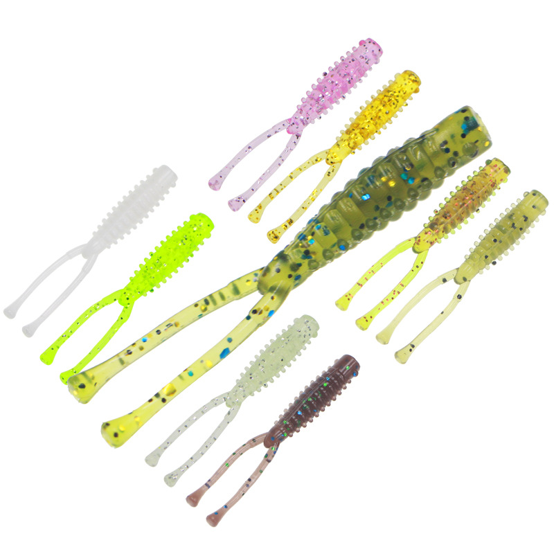 Lifelike Shrimp Lure 42mm 0.4g Soft Plastic Shrimp Lure  Saltwater Sea Bass Swimbait Tackle Gear