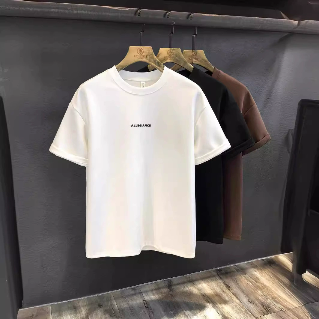 Летняя внутренняя одежда в стиле нормкор, классическая модная рубашка с толстым низом, мужская футболка с короткими рукавами, мужская футболка с половиной рукавов в американском стиле ретро