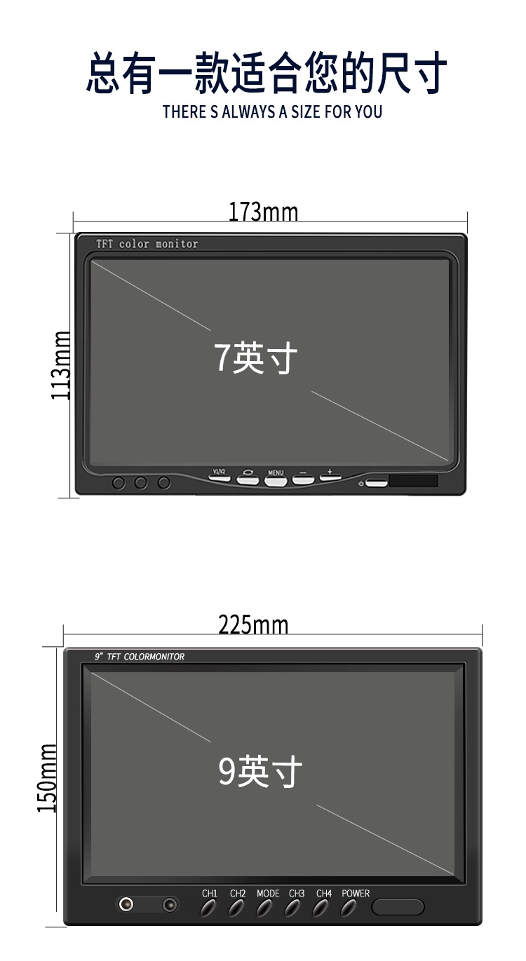 Small Monitor 7inch Desktop Home-Use HDMI Portable Mini Tv Car Screen Computer Screen High-Definition Monitor
