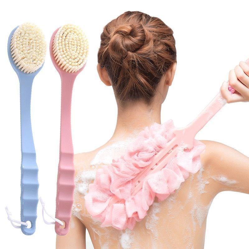 Long-handled bath scrub, shower bath ball, bath flower, bathroom bath brush, bubble bath scrub, bath scrub brush, shower back scrub strap, soft hair rope