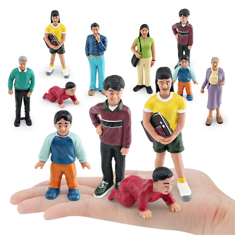 Amazon simulación nativo americano familia figura Modelo Mamá y Papá abuelo y abuela muñeca decoración juguete