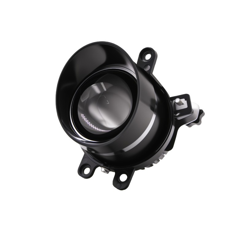 Venta caliente J5 lámpara de niebla del automóvil led faro doble lente de luz super brillante transformación de luz blanca Fox universal