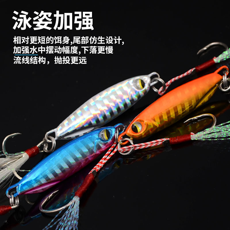 Metal Jigging Spoon Lures Wobbler Jig Bait Carp Striped Bass Fishing Tackle SwimBait