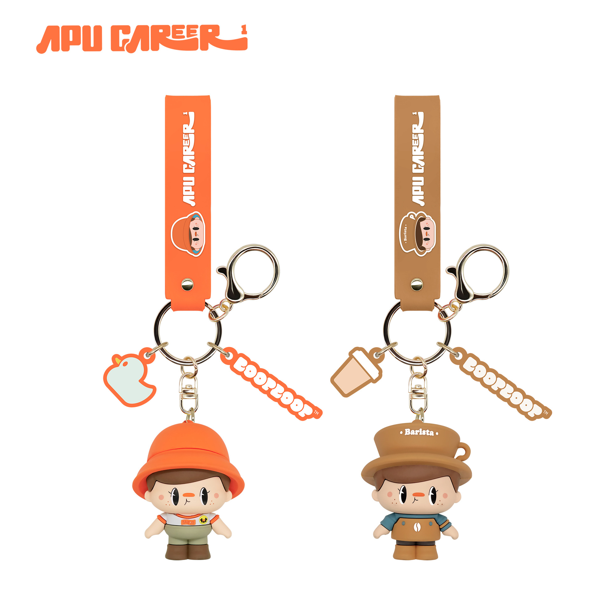 正版授权阿噗卡通钥匙扣 ins潮背包挂饰卡通可爱钥匙扣独立包装