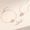 Genuine small design necklace, cute brand chain for key bag , universal zirconium, pendant, Korean style