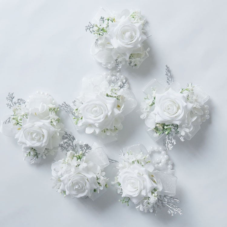 芸涵閣xs36結婚祝い花芸シミュレーション花ビジネス祝典開業ゲスト胸花襟花手首花白色|undefined