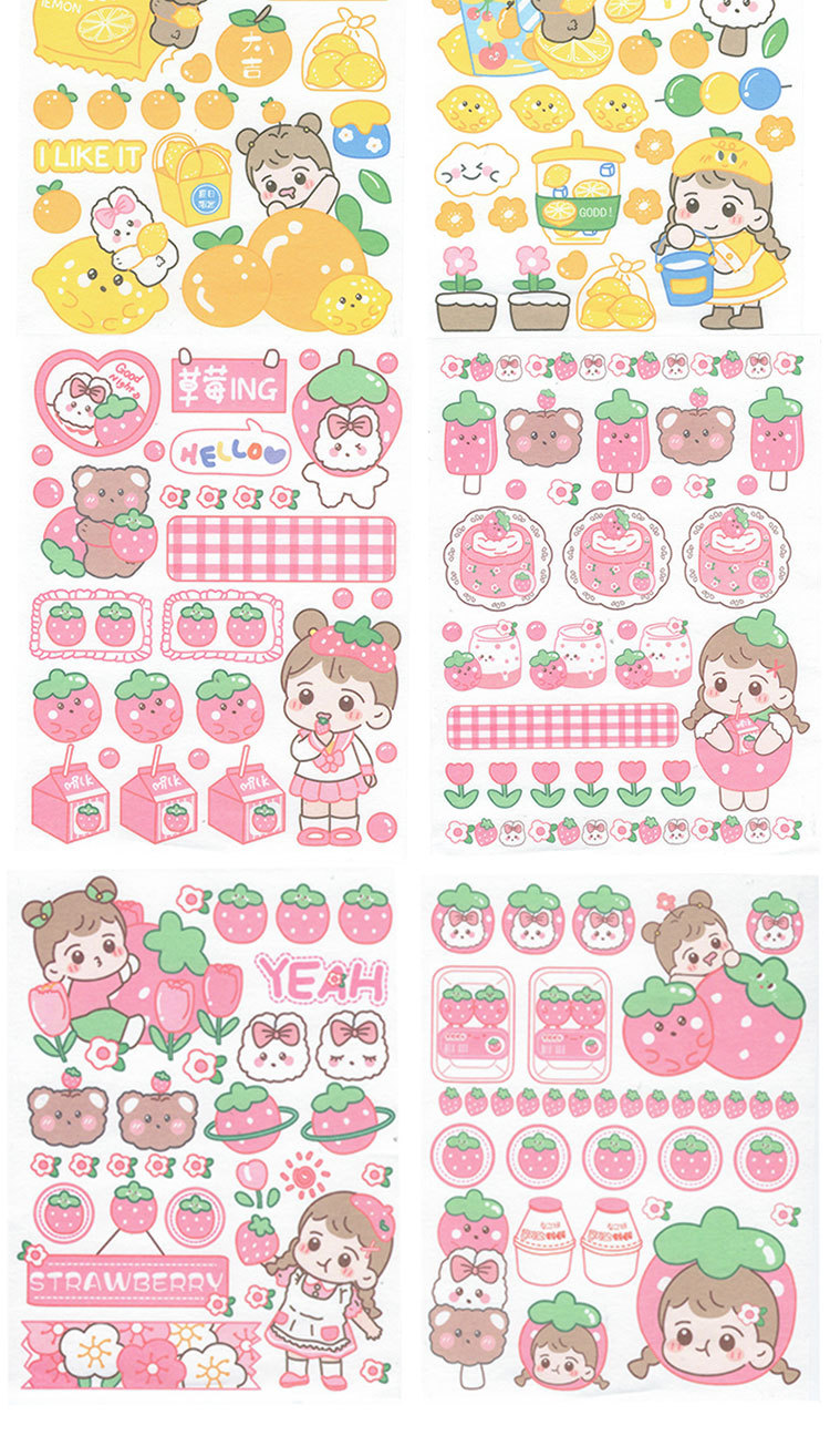 account stickers student cute cartoon and paper stickers hand account stickerspicture5