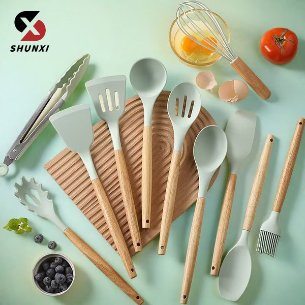 Household wooden handle high temperature resistant kitchenware…