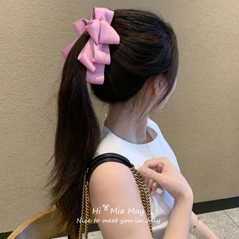 Jennie同款黑色蝴蝶结香蕉夹竖夹高马尾发夹2025年新款发量多头饰|undefined