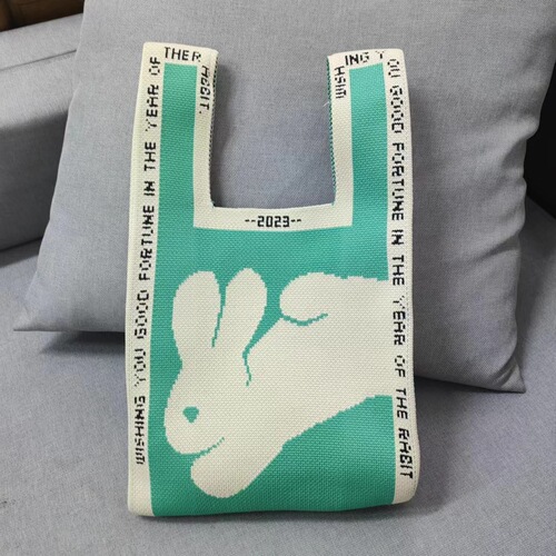 New Amazon ebay Korean style wool bag, fashionable and simple tote bag, shoulder bag, rabbit knitted bag factory