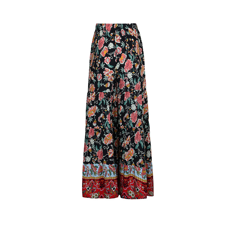 Printed Large Flare Wide Leg Pants_voghion.com