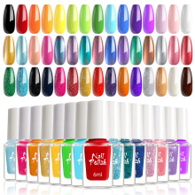 跨境热销美甲指甲油免烤无味道快干不可剥 纯色细闪全套装小套系