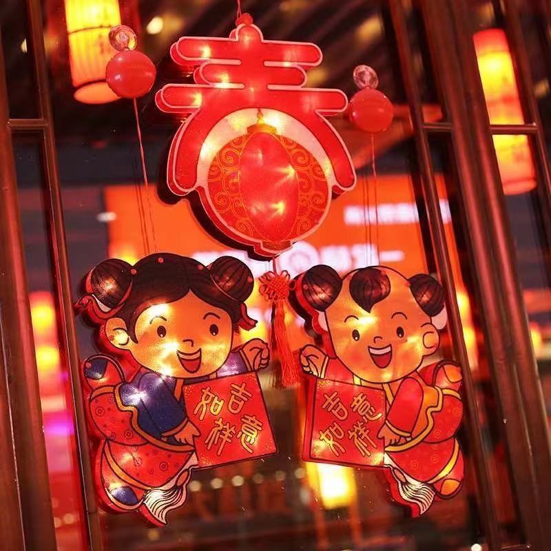 Festival de Año Nuevo decoración ventana