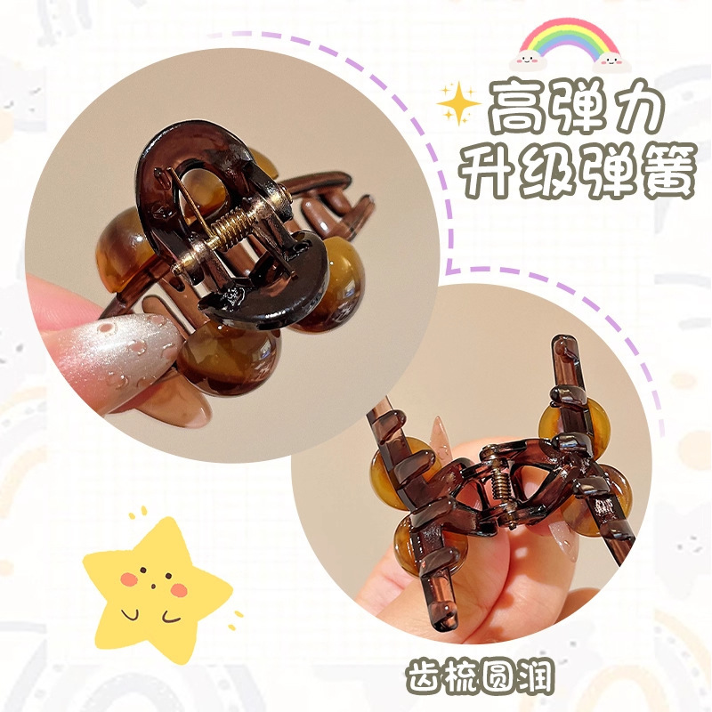 圆珠小抓夹女高级感2025新款公主头发夹侧边刘海夹半扎发发卡头饰|undefined