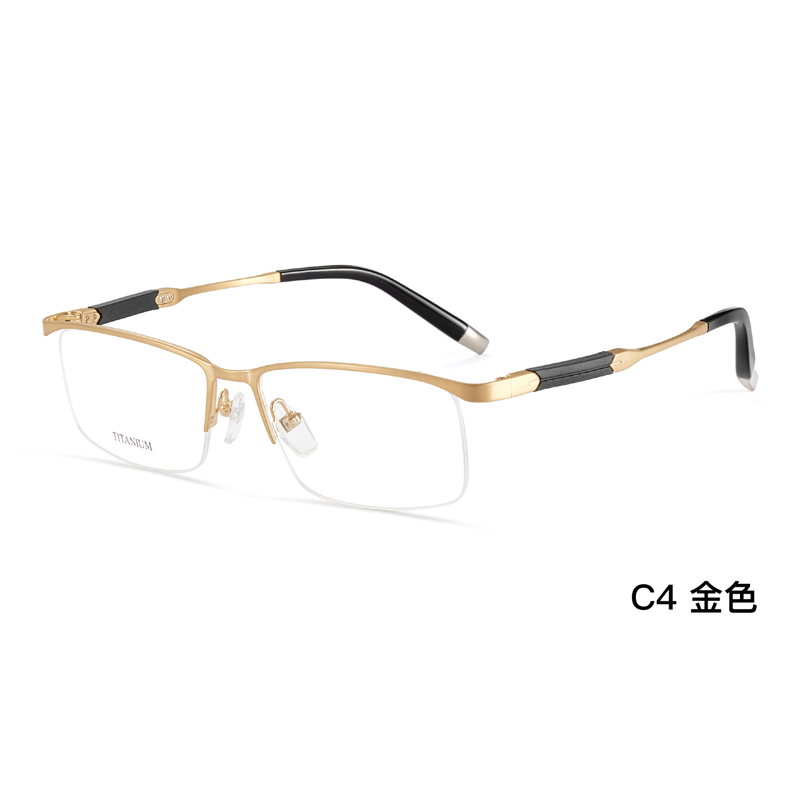 Shenzhen oficina de negocios de alto nivel gran cara medio marco de gafas de titanio puro marco de silicona antideslizante lazo de gafas con miopía Danyang lote