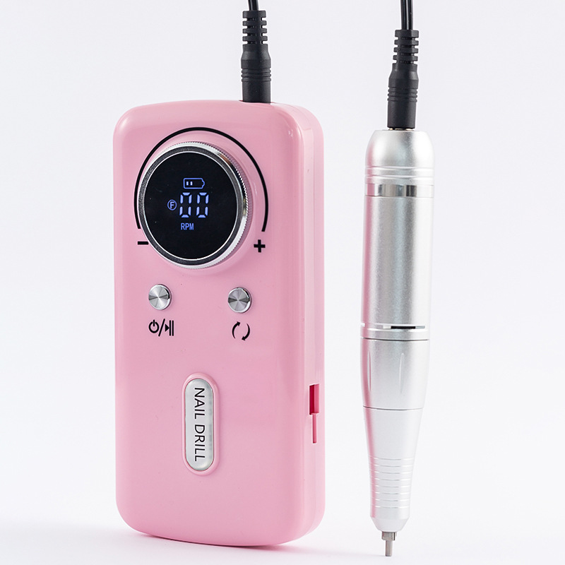 Lijadora de uñas 45000 rpm Desechador de uñas especial para tienda de uñas, rectificador de uñas, herramienta de manicura exfoliante de carga