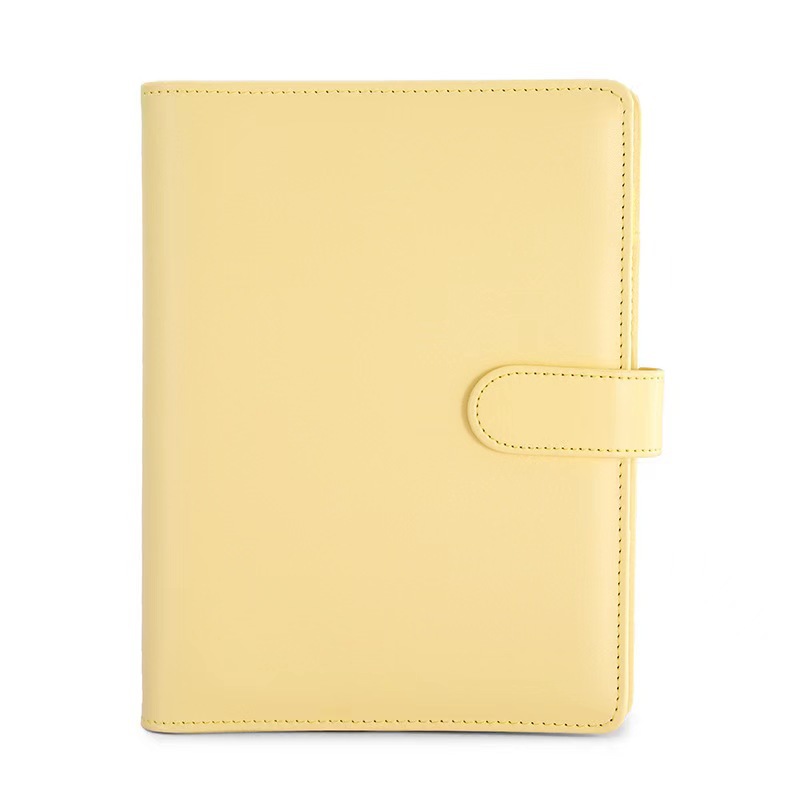 En stock transfronteriza A5A6 clip de hojas sueltas cremallera macaron cuaderno de cuero PU de hojas sueltas libro de dinero en efectivo cuaderno de presupuesto