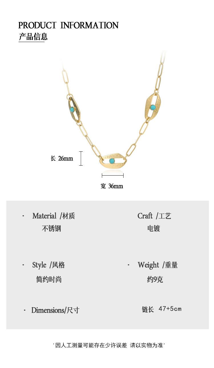 Geometric Fashion Stainless Steel Necklace Wholesale display picture 2