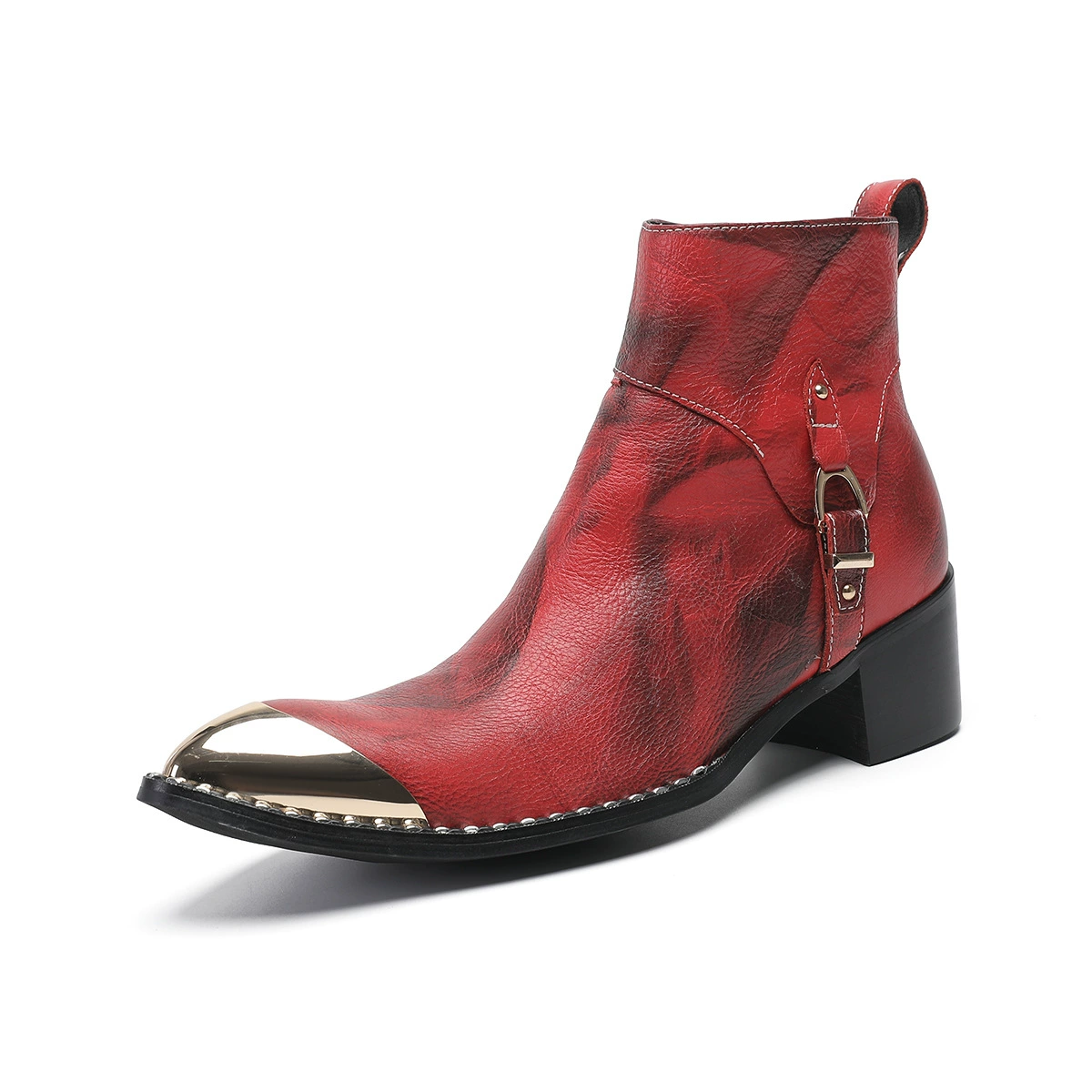 Осенне-зимние британские деловые ботинки, мужские высокие туфли, повседневные кожаные полусапоги, мужские кожаные ботинки, модные мужские ботинки в стиле ретро