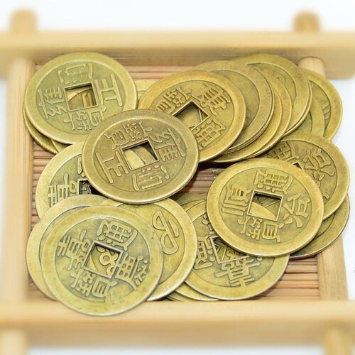 [Factory direct sale] Alloy copper coin 2.4cm ancient coin, antique copper coin, alloy Five Emperors coin, Qing Dynasty antique coin