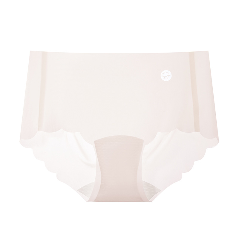 Bragas sin costuras de cintura media con entrepierna alargada, seda de hielo para mujer, transpirable 10A, entrepierna antibacteriana, entrepierna de seda, calzoncillos para mujer