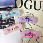 亚马逊新款人鱼姬小马宝莉立体儿童发夹学生少女发夹亚克力抓夹