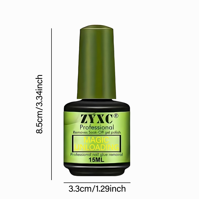 15ml ジェルネイルリムーバー ブラシ付き グリーン環境に優しいネイルリムーバー ネイルリムーバーを浸したり包んだりする必要はありません|undefined