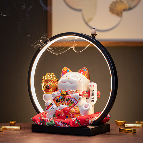 Lucky cat ornaments large electric shaker cashier home store opening gift ceramic ornaments automatic beckoning