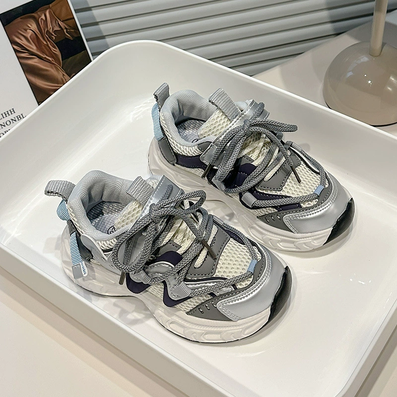 Оптовая детская обувь Dad's Shoes 2025 весна новые детские кроссовки легкие средние и большие размеры детская повседневная обувь с мягкой подошвой тренд