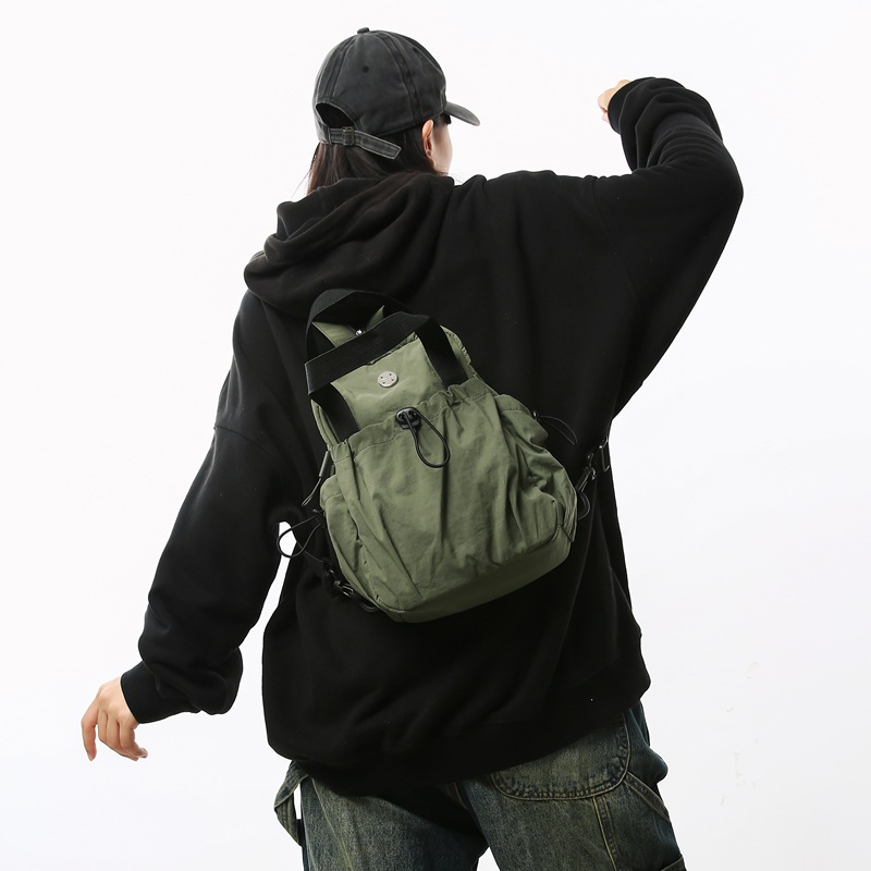 Backpack Men's And Women's 2025 Multifunctional Breast Bag Lightweight Nylon Cloth Bag Single Shoulder High Value Work Commuter Messenger Bag_voghion.com