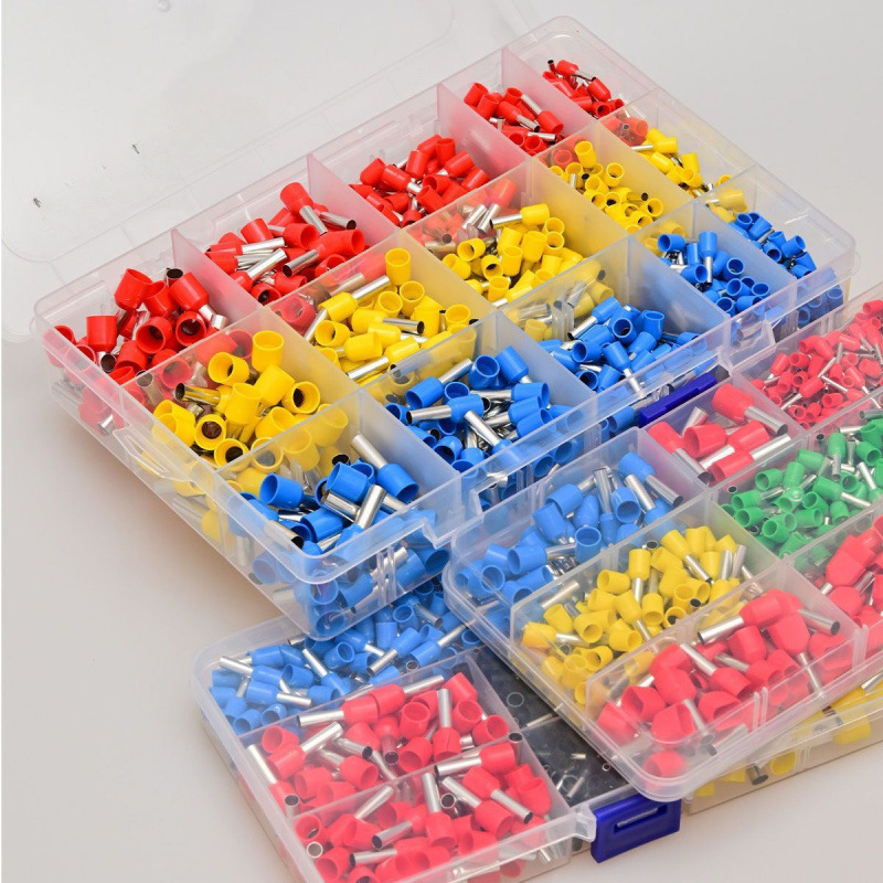 压线电线插针针型端子钳冷压压线套装接线VE鼻子接头管型收纳盒
