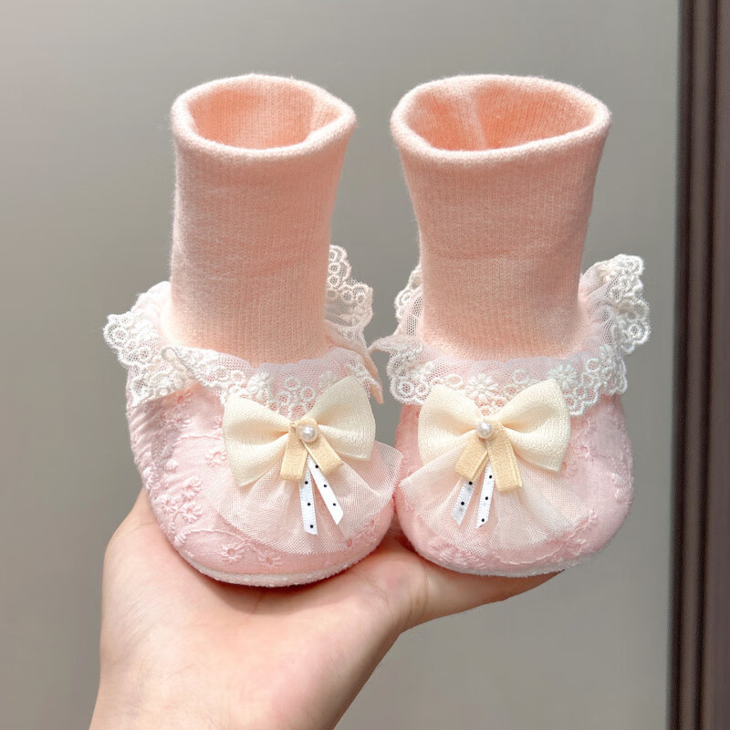 Zapatos para bebés, calcetines de primavera y otoño, calcetines para bebés, calcetines antideslizantes para niños, calcetines cálidos para princesas de 0 a junio