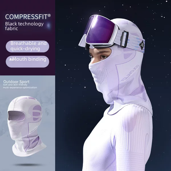 New Winter Ski Hood, Cold-Proof, Warm and Breathable, Outdoor Motorcycle Hood, Cycling Mask, Windproof Face and Neck Protection
