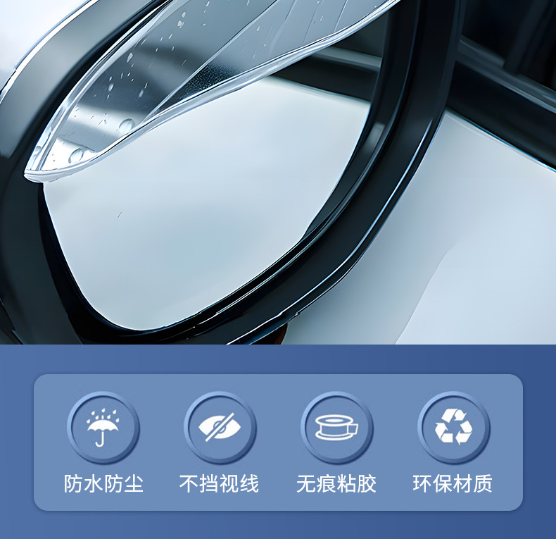 Suitable for Geely Star Wish Rain Eyebrow Emgrand Geometry Apro Accessories Rainproof Rearview Mirror Rain Eyebrow Protector