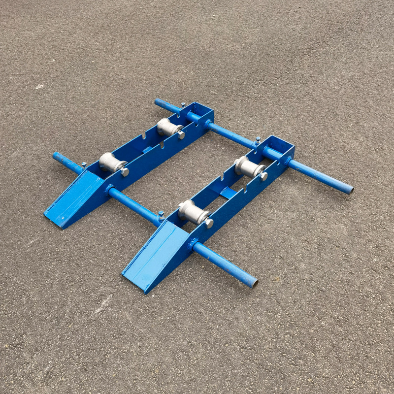 小型钢轮卧式轨道式放线架便携式电缆光缆钢绞线地牛电缆放线