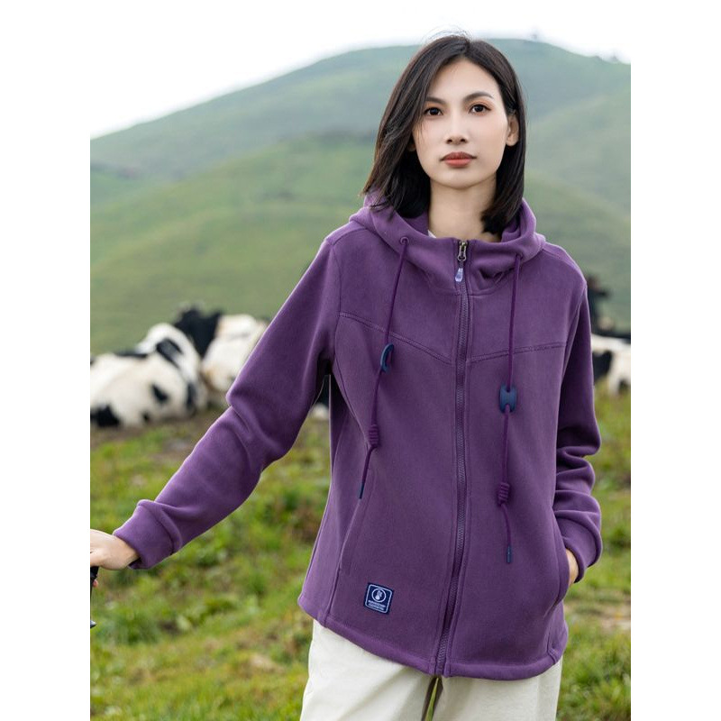 Gran marca australiana chaqueta de terciopelo hombre y mujer al aire libre infrarrojo lejano calentamiento calentamiento de terciopelo agitado grueso con capuchón chaqueta de terciopelo image 3