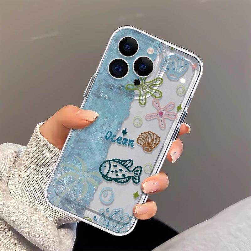 Protective Phone Case For Iphone Series Transparent Undersea Fish_voghion.com