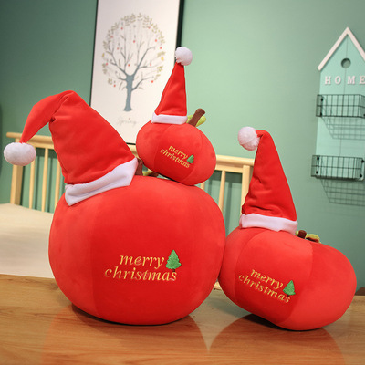 创意圣诞苹果暖手抱枕可爱毛绒玩具冬季手捂暖手宝圣诞节礼物女生