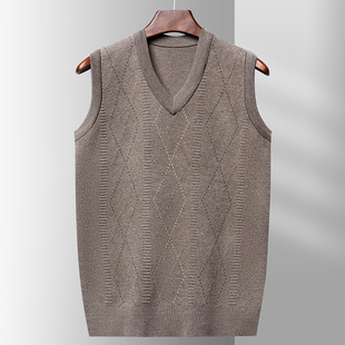 Vest men's thickened bottoming top sweater sleeveless sweater waistcoat warm new autumn and winter sweater men's vest