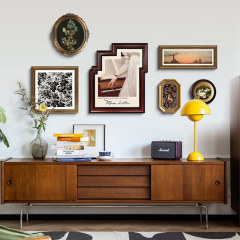 European-style niche art hotel study decoration painting living room retro wall murals bedroom medieval irregular combination of wall hangings