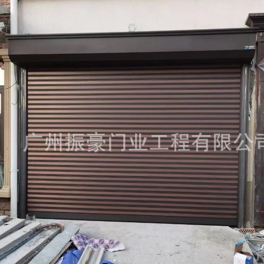 厂家直销电动车库卷闸门双层铝合金遥控感应防盗卷帘门门智能感应