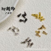��ɫ18k���~����Сˮ�ΰ׽��yɫ��β朵����쉋���diy������l