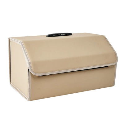 Car storage bag/box: storage box car supplies - creamy-white-top-handle-large