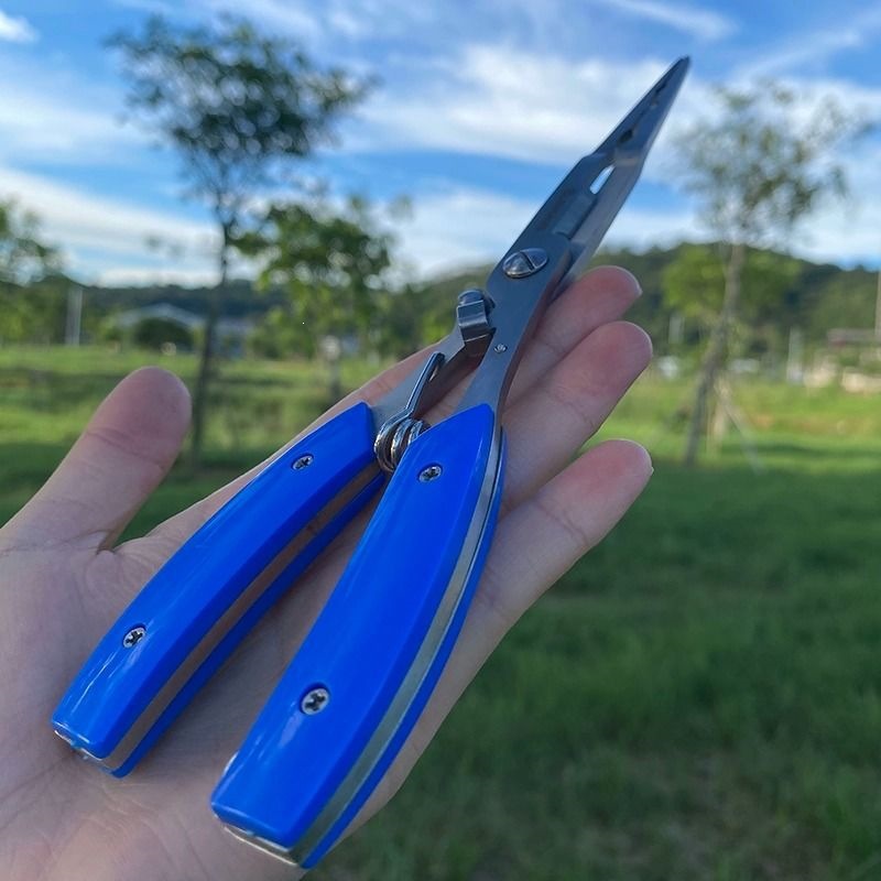 High-quality multifunctional extended lure pliers, stainless steel long-nose fishing pliers, hook remover, scissors