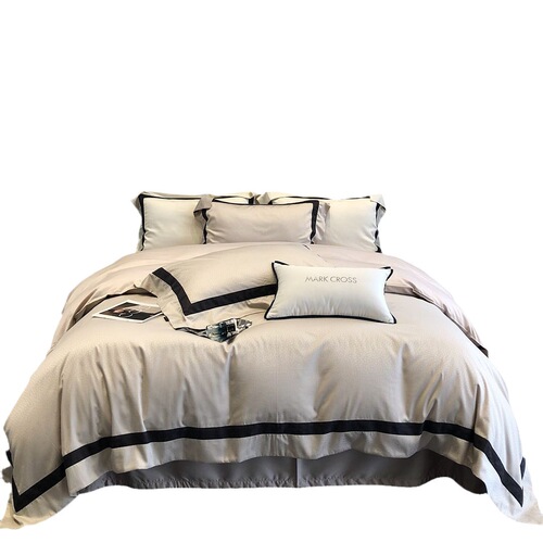 MARKCROSS top luxury leopard print jacquard bedding LF milk yucca tencel pure cotton blended four-piece set 7 colors