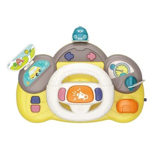 Baby hot sale simulation driving steering wheel toy early education multi-function music driving simulator toy